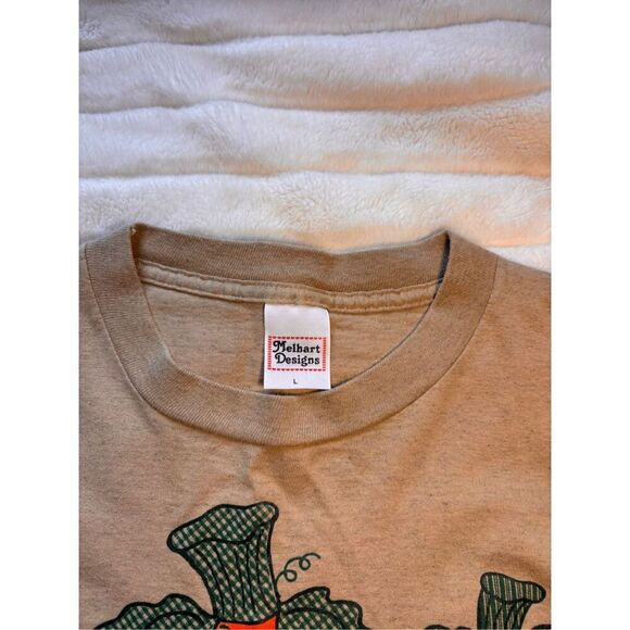 Vicki Melhart vintage Halloween long sleeve pumpkin tshirt L Thanksgiving - Picture 4 of 6